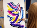Some first brush strokes mark the beginning of the conversation between musician and painter